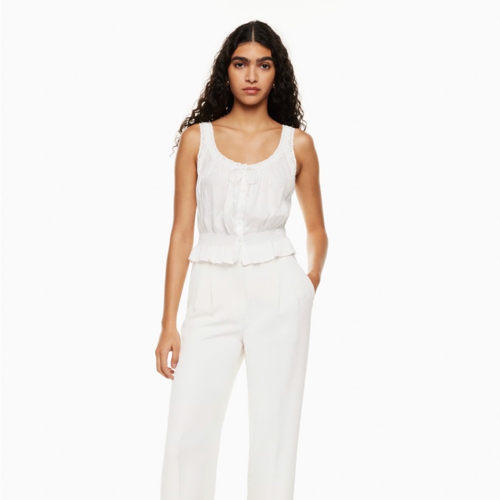 NWT Aritzia Wilfred Surrender Top in White, size Large